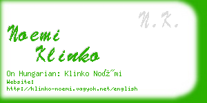 noemi klinko business card